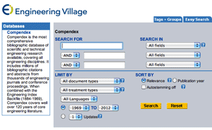 Engineering Village search