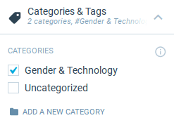 Add a new Category for this course's blog posts.