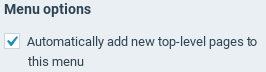 Automatically add new top-level pages.
