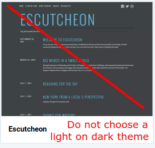 Dark themes are not allowed for this course.