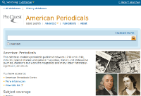 American Periodicals Seriess