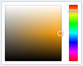 Standard color picker with hue, saturation, and brightness settings.